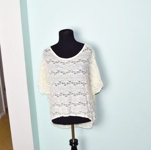 Kirra Cream Lace Flowy Blouse
